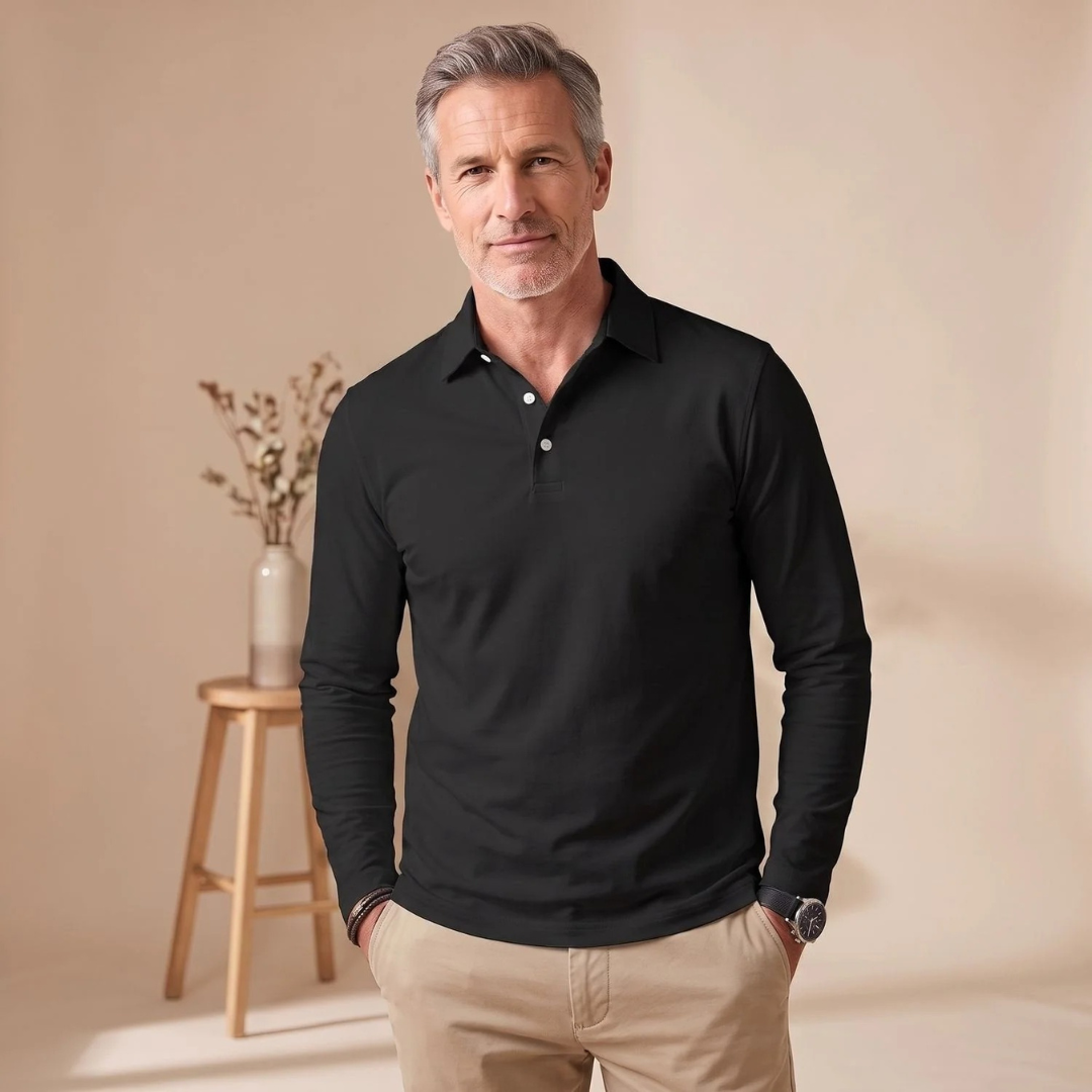 Albrecht | Herren Langarm Poloshirt mit Kragen