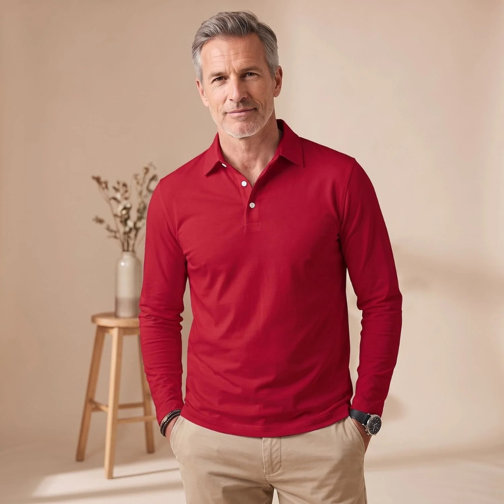 Albrecht | Herren Langarm Poloshirt mit Kragen