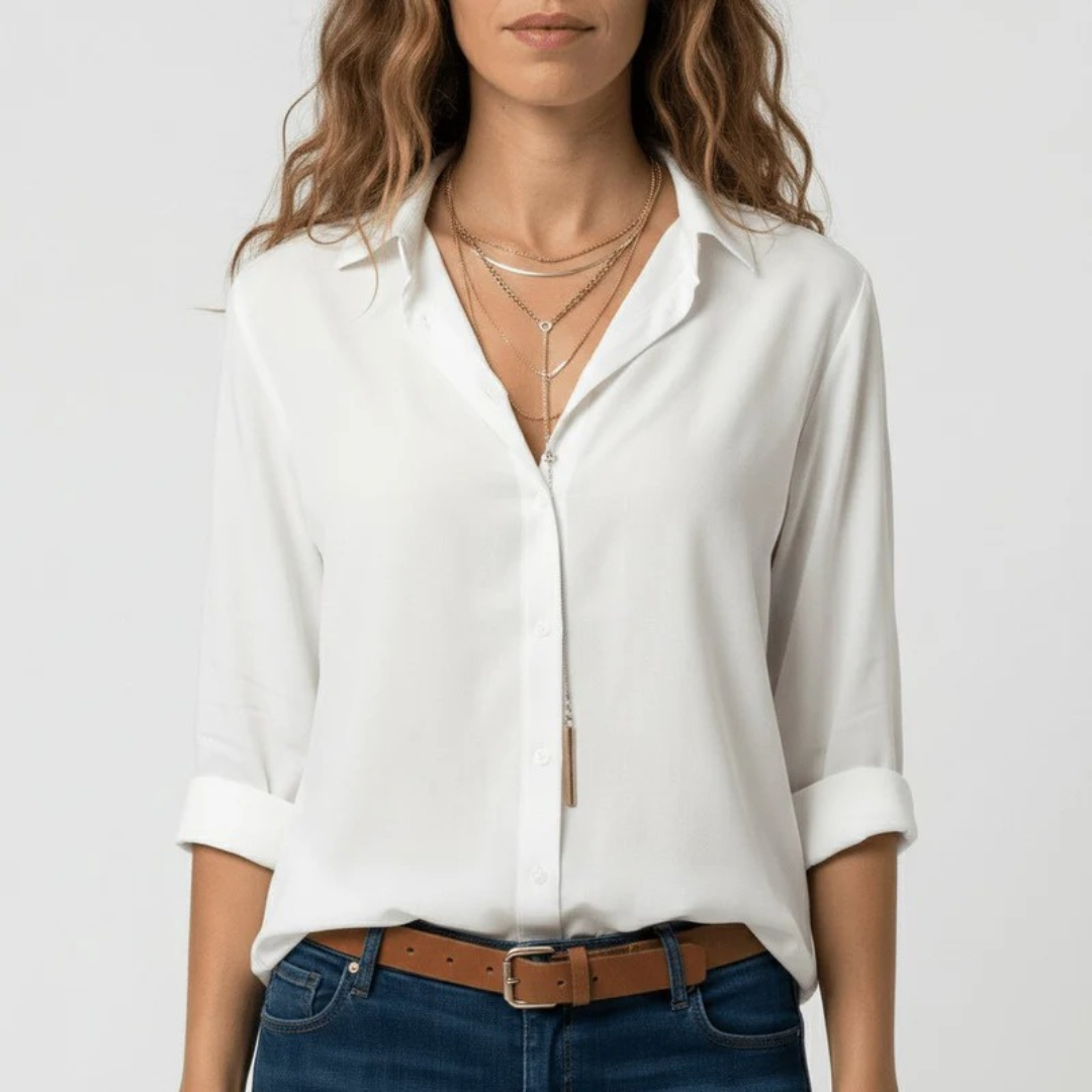 Alena | Damen Stilvolle Langarm Bluse Für Alltag