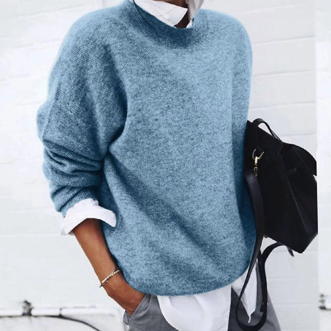 Alessa | Damen Strickpullover mit Langarm und Weitem Schnitt