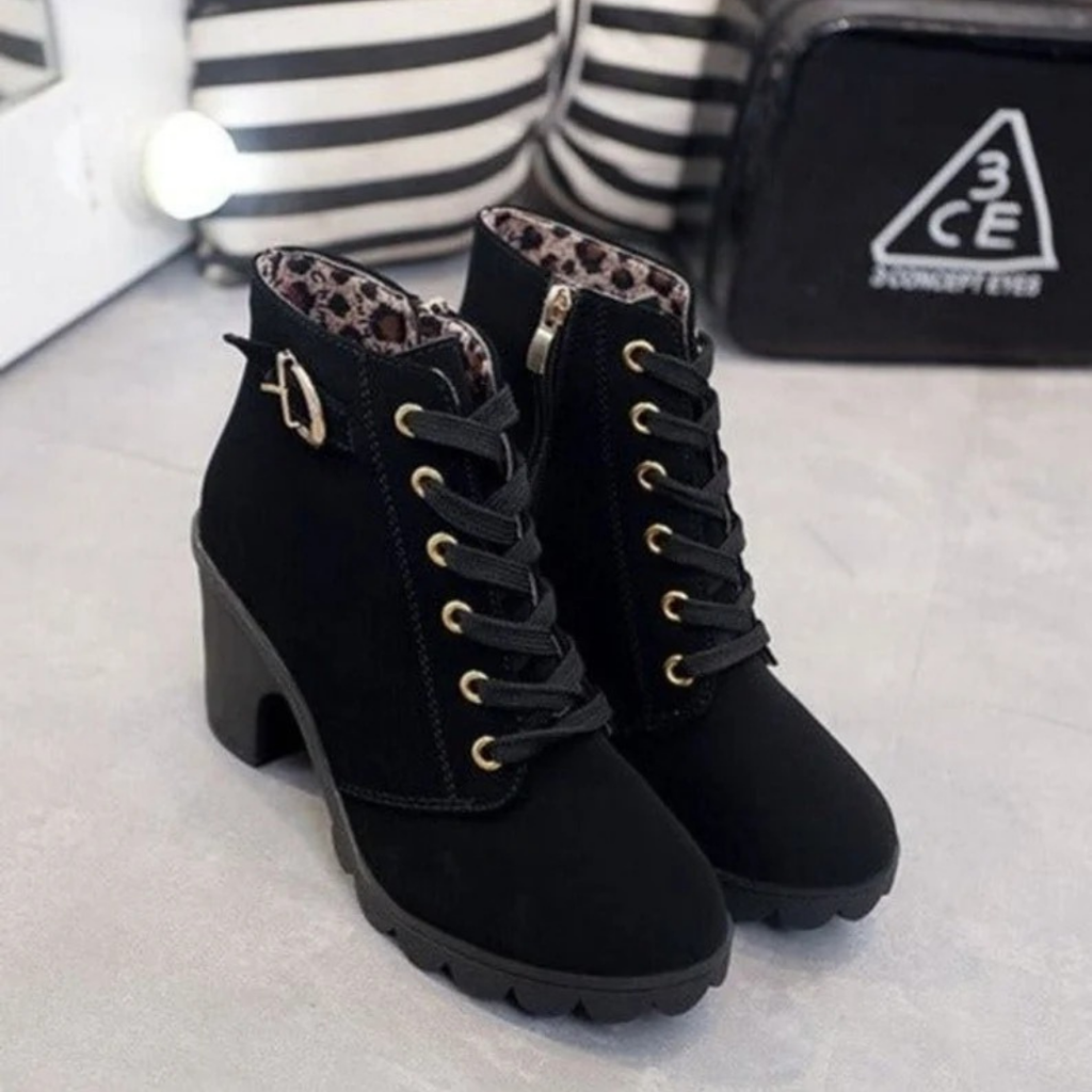 Alessandra | Damen Orthopädische Stiefeletten Mit Reißverschluss Und Absatz Design