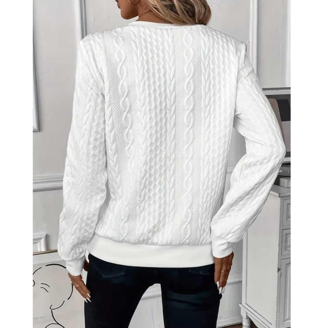 Alice | Damen Strick Pullover mit Reißverschluss