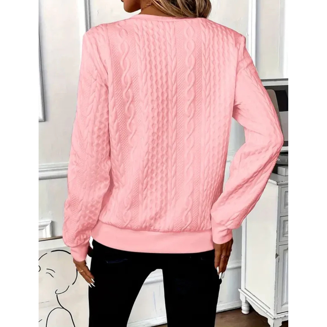 Alice | Damen Strick Pullover mit Reißverschluss