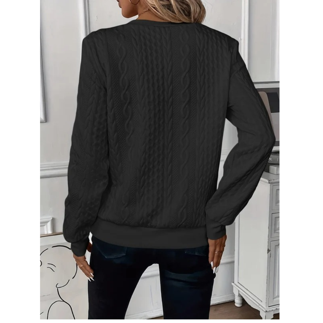 Alice | Damen Strick Pullover mit Reißverschluss