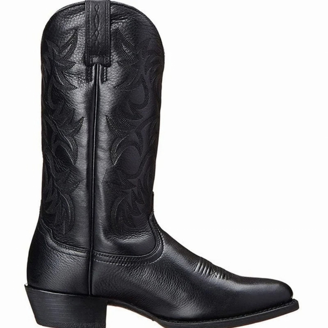 Allegra | Damen Orthopädische Cowboy Stiefel im klassischen Western Stil mit Stickerei