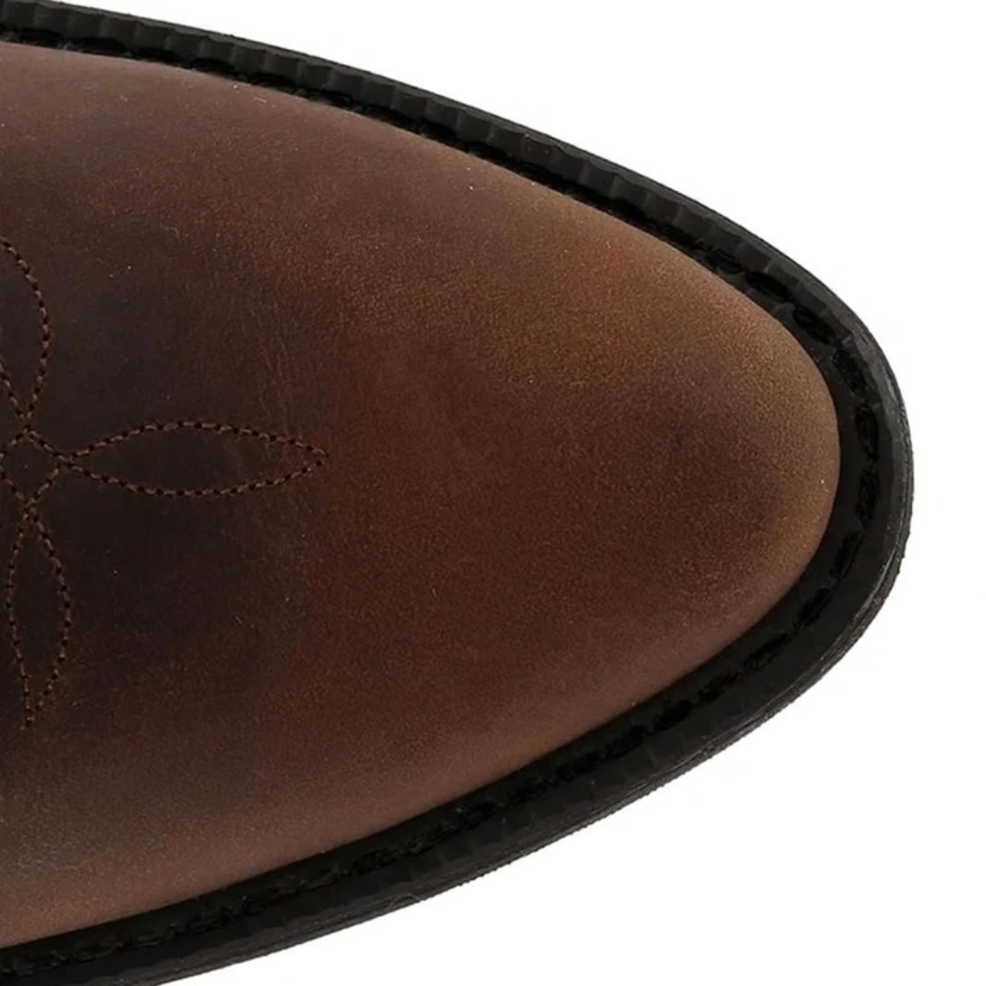 Allegra | Damen Orthopädische Cowboy Stiefel im klassischen Western Stil mit Stickerei