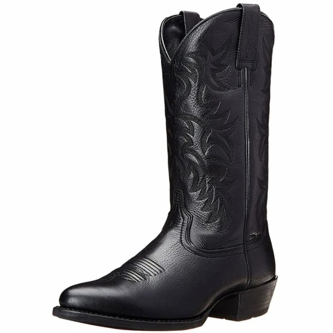 Allegra | Damen Orthopädische Cowboy Stiefel im klassischen Western Stil mit Stickerei