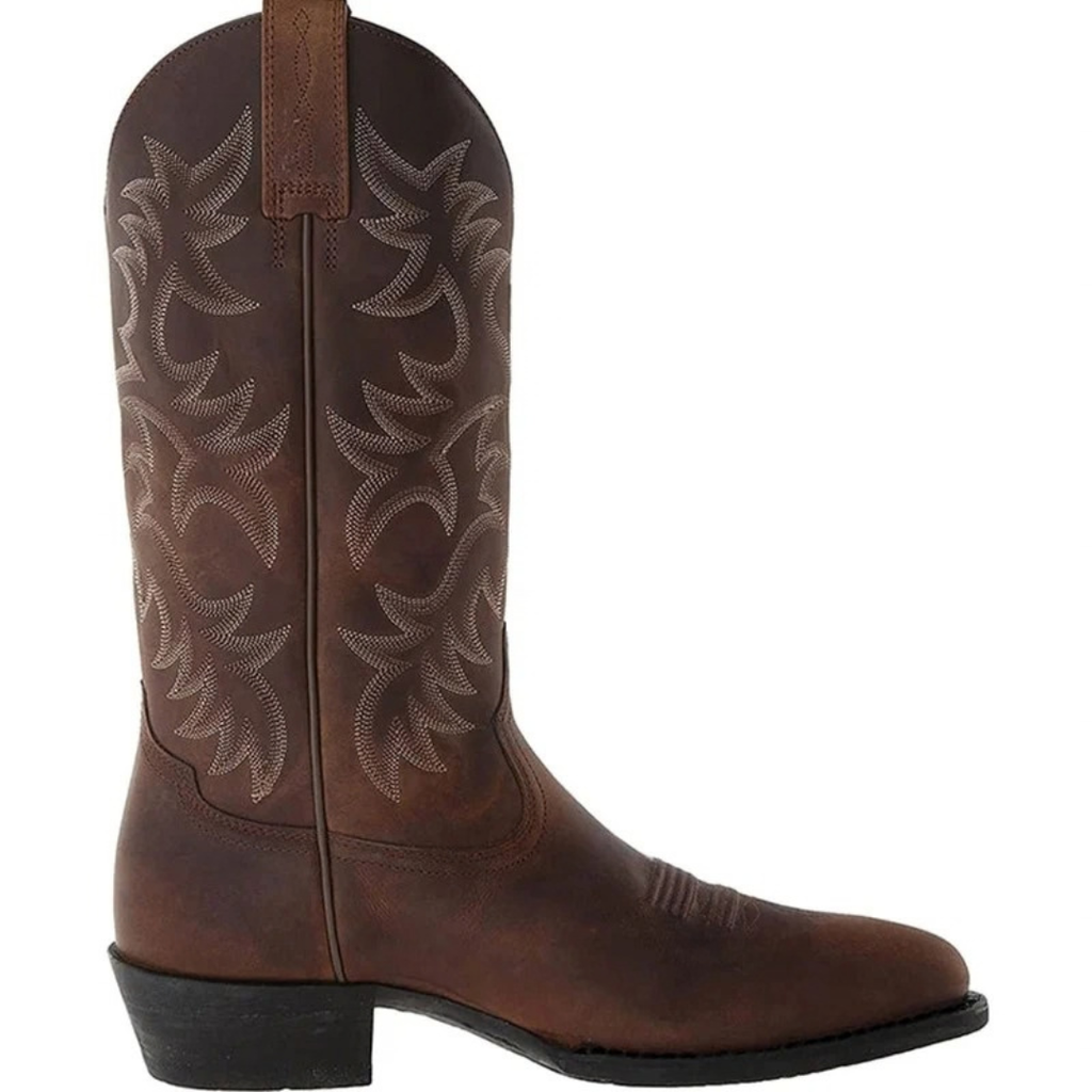 Allegra | Damen Orthopädische Cowboy Stiefel im klassischen Western Stil mit Stickerei