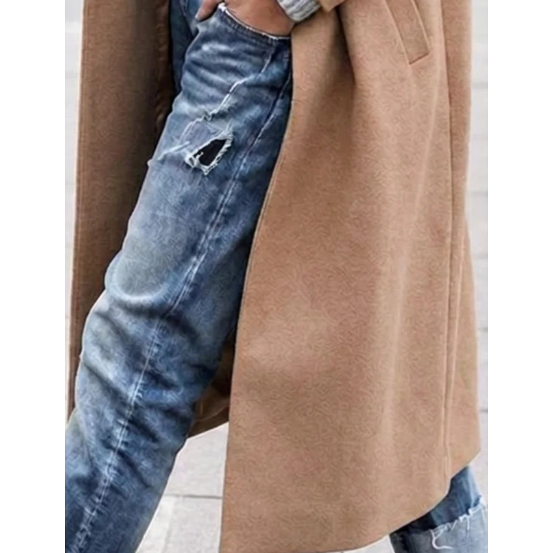 Alma | Damen Klassische Trench Coat mit Knopfleiste