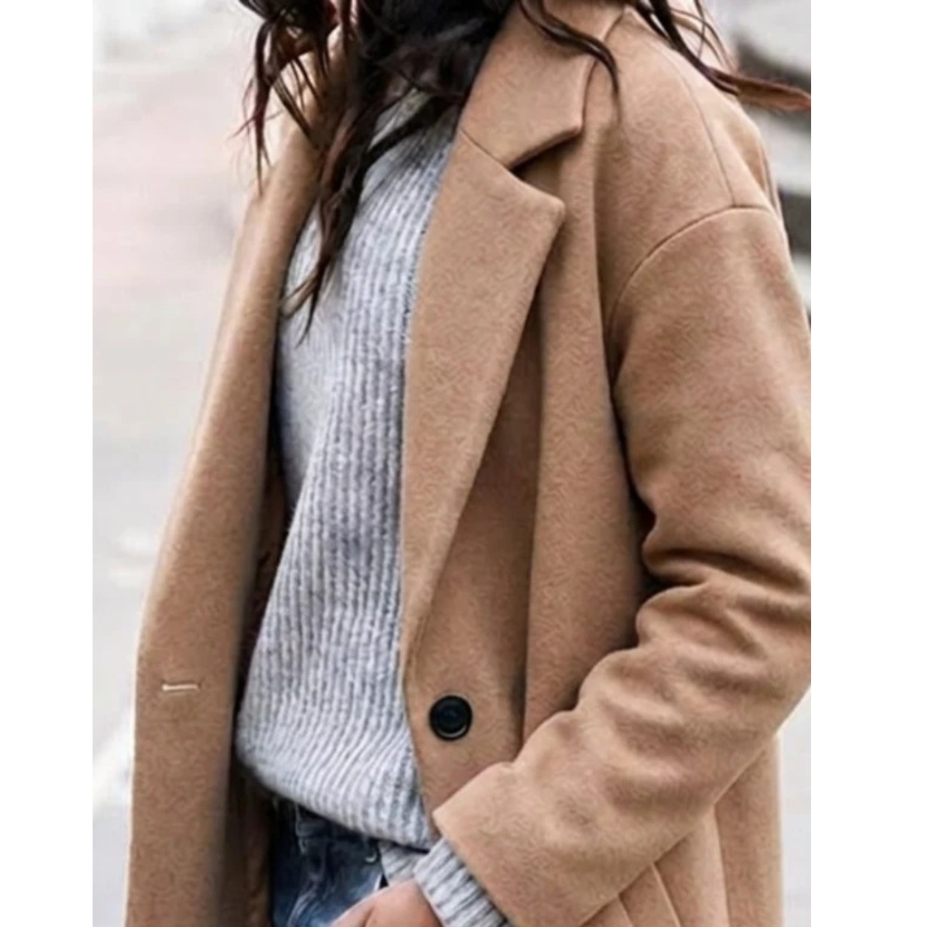 Alma | Damen Klassische Trench Coat mit Knopfleiste