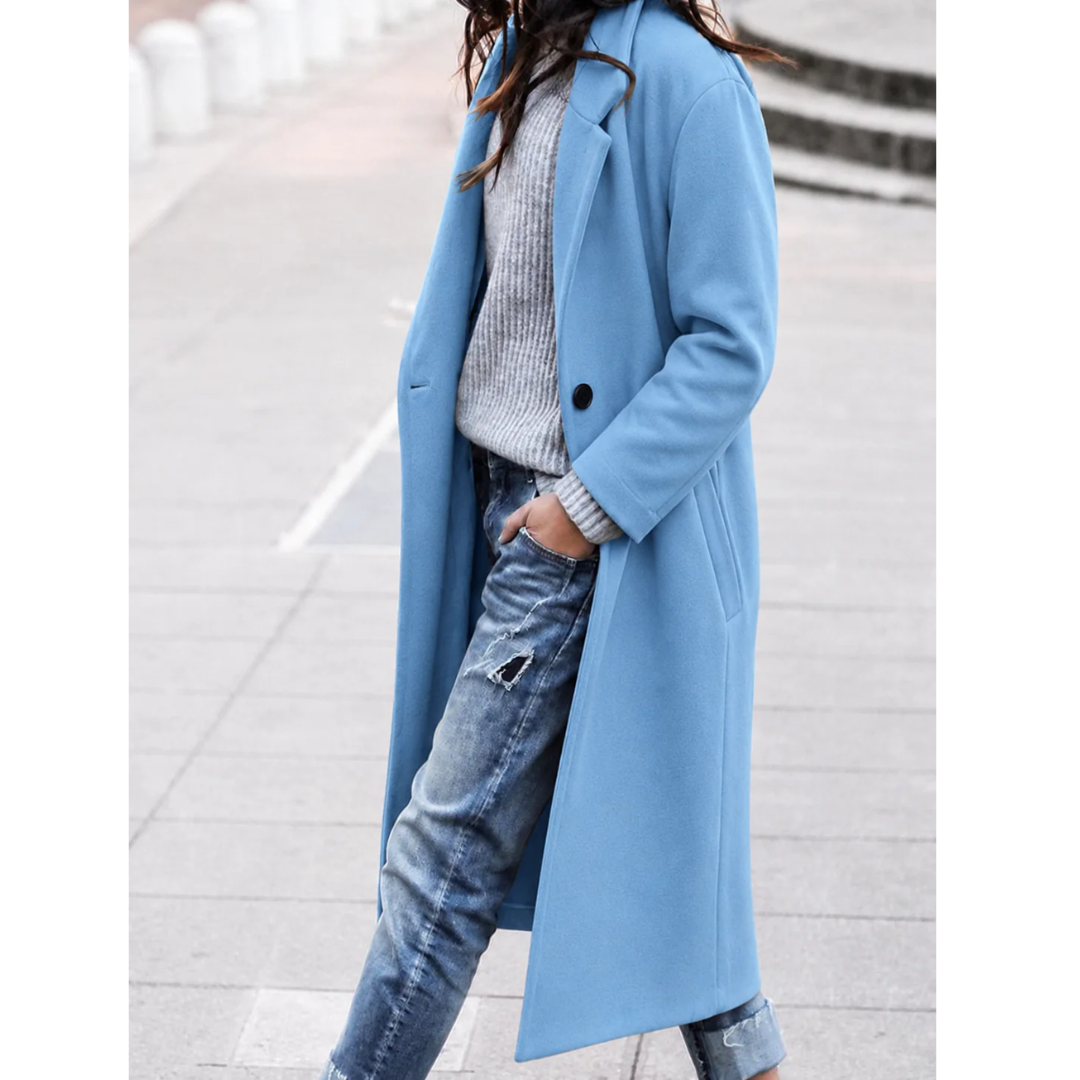 Alma | Damen Klassische Trench Coat mit Knopfleiste