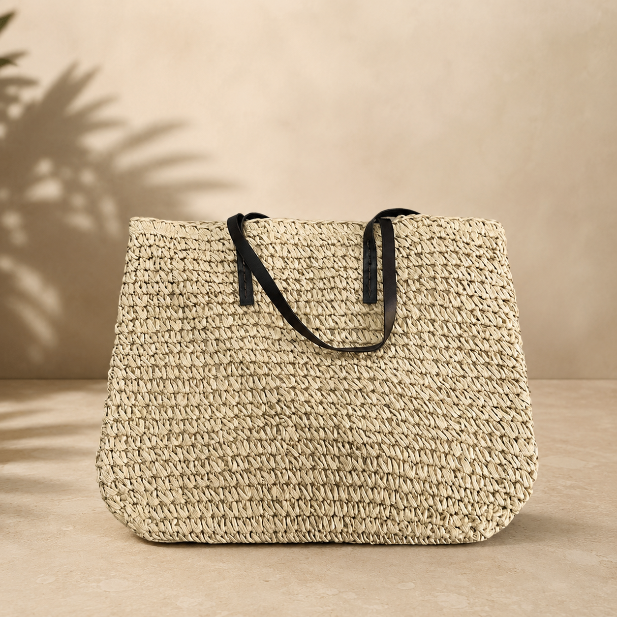 Alva | Damen Stilvolle Boho Stroh Tote Bag
