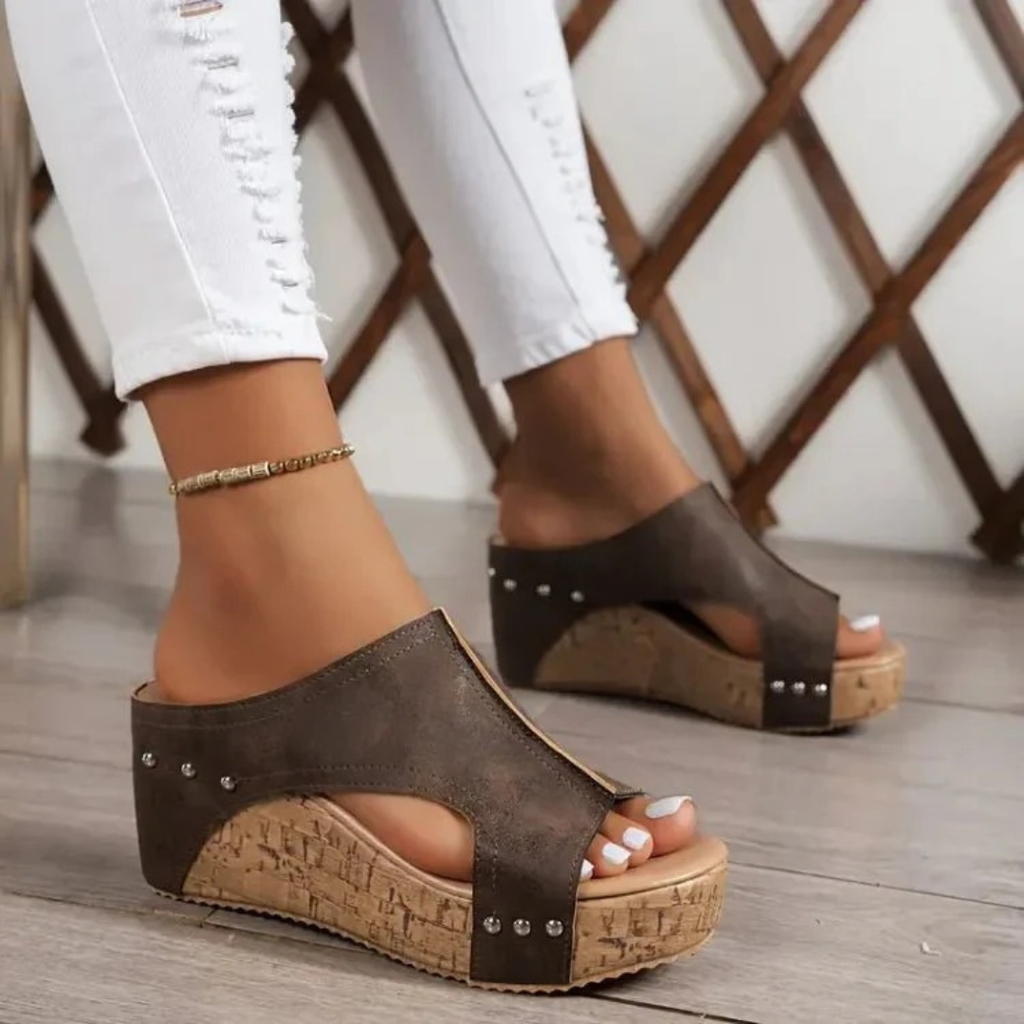 Alva | Damen Stilvolle Orthopädische Plateau Sandalen