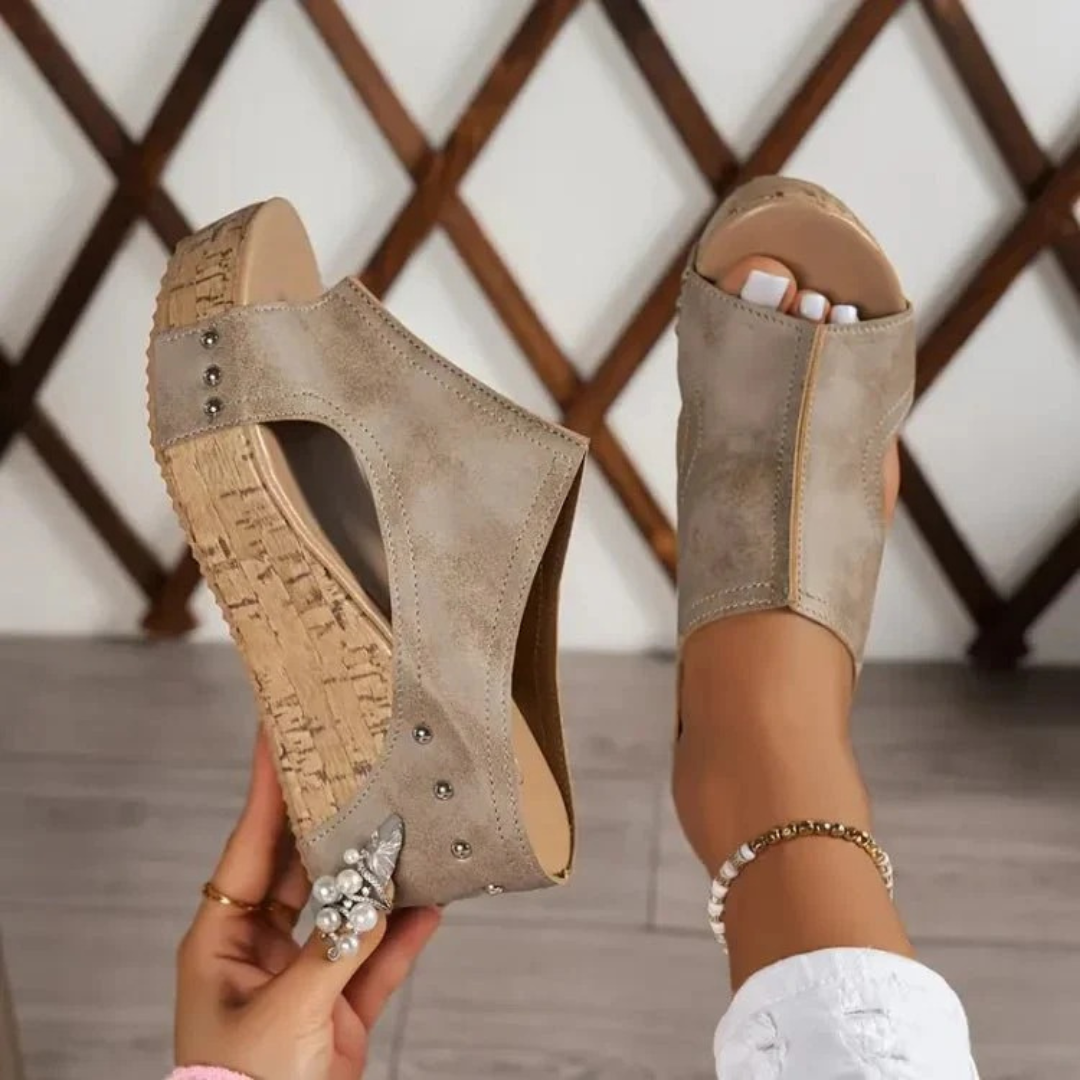 Alva | Damen Stilvolle Orthopädische Plateau Sandalen