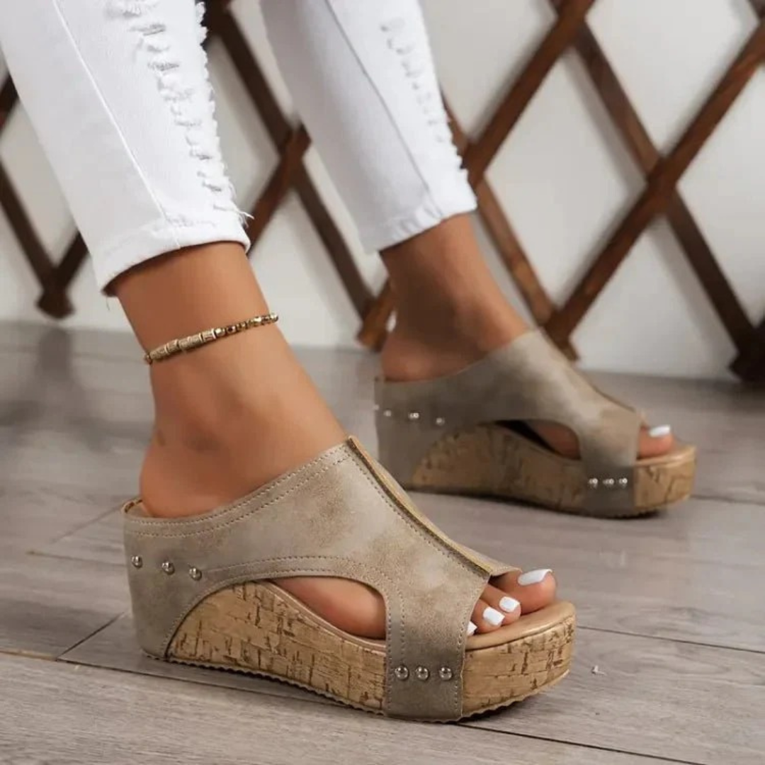 Alva | Damen Stilvolle Orthopädische Plateau Sandalen
