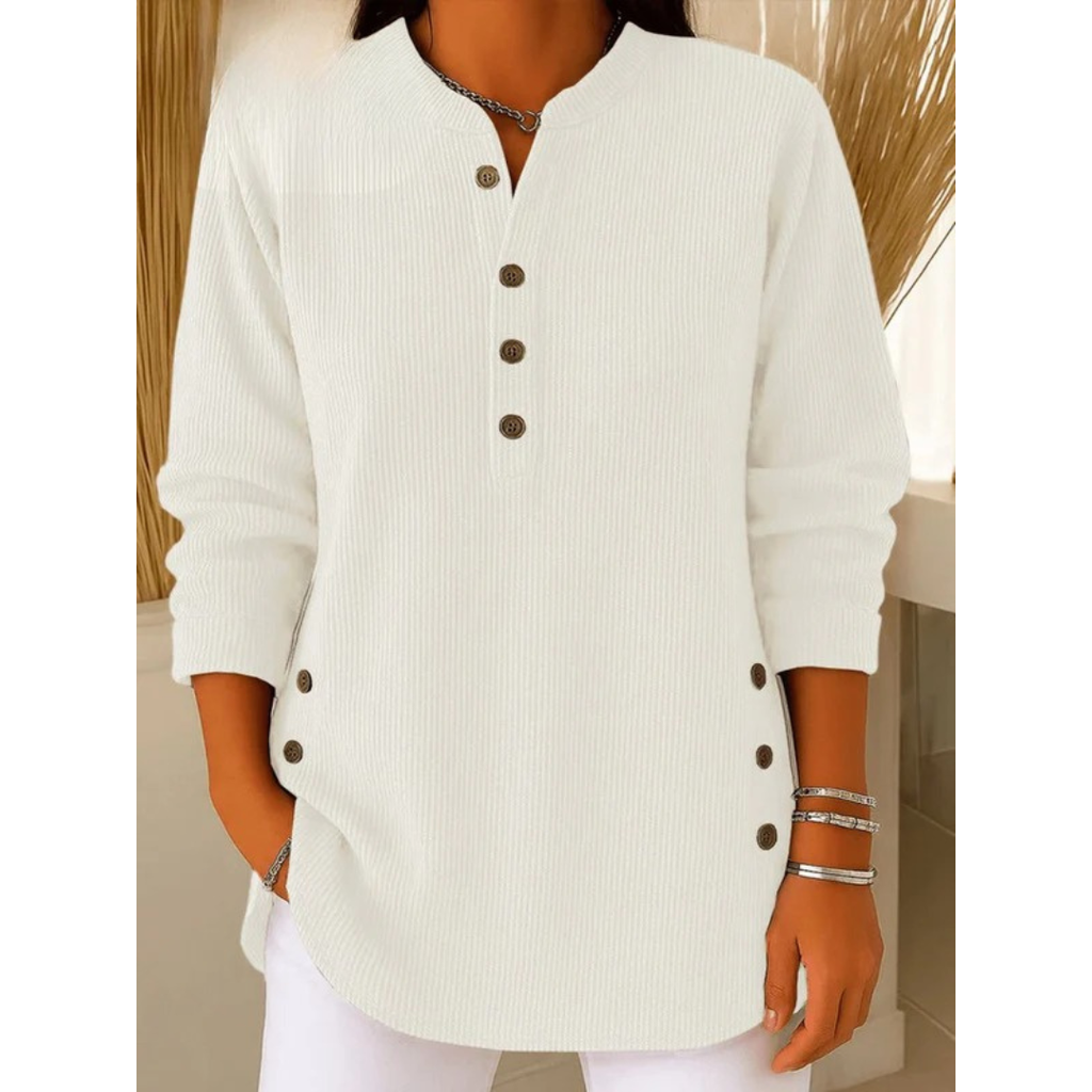 Amalia | Damen Henley Tunika Mit Seiten knöpfen