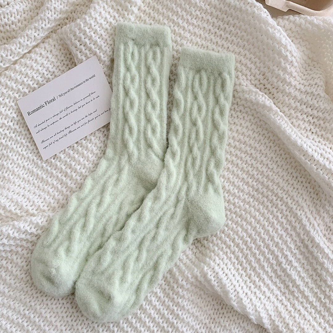 Amalia | Damen Trachtensocken mit Zopf design