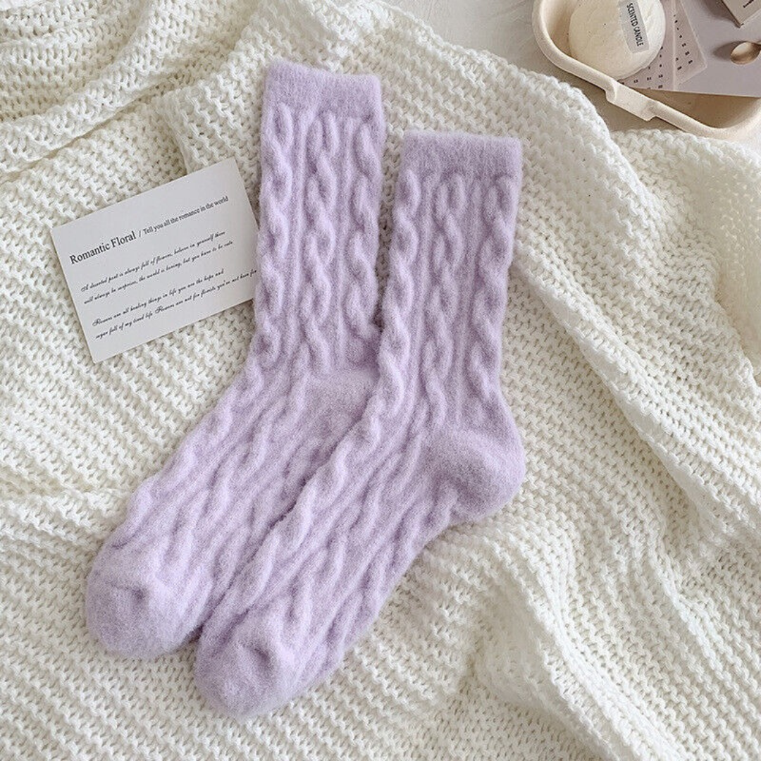 Amalia | Damen Trachtensocken mit Zopf design