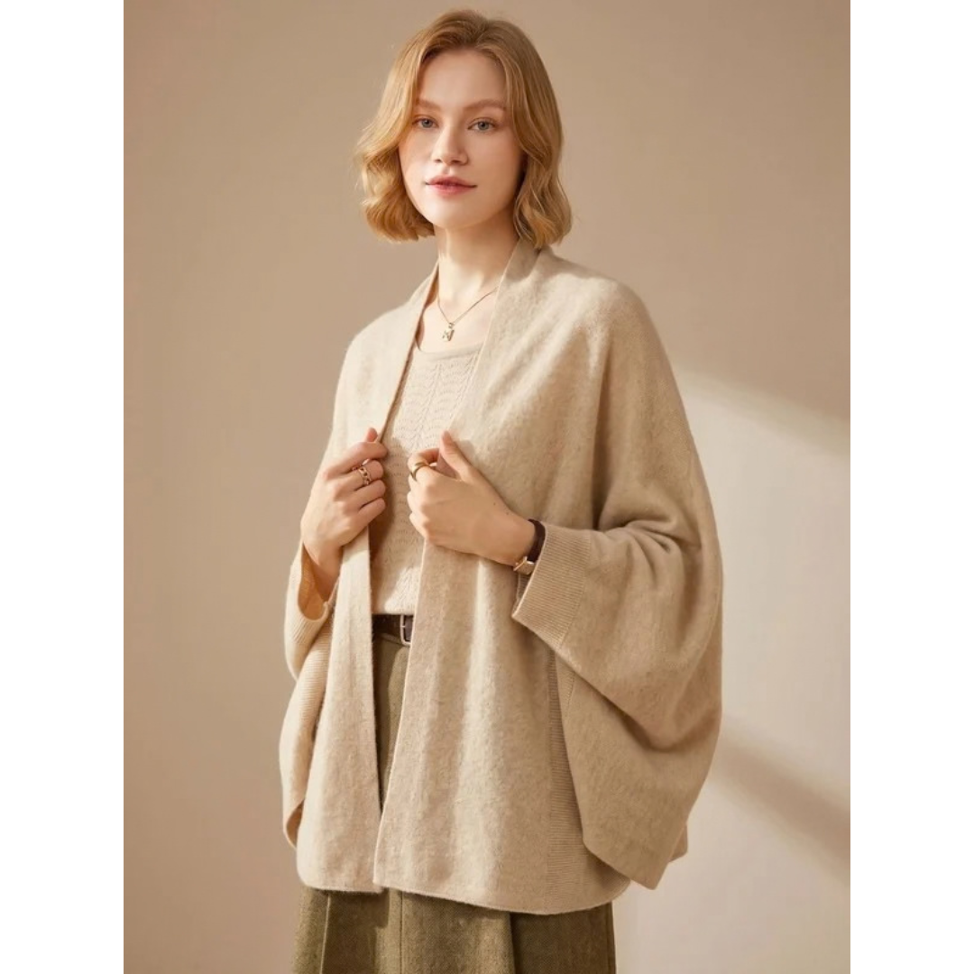 Amara | Damen Strickjacke mit Oversize Schnitt und Poncho Stil