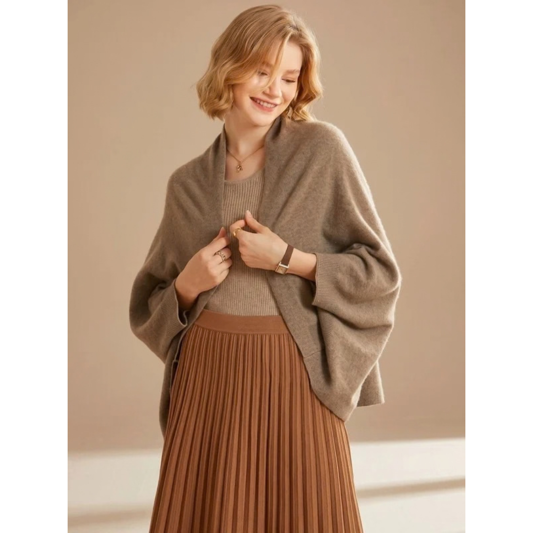 Amara | Damen Strickjacke mit Oversize Schnitt und Poncho Stil