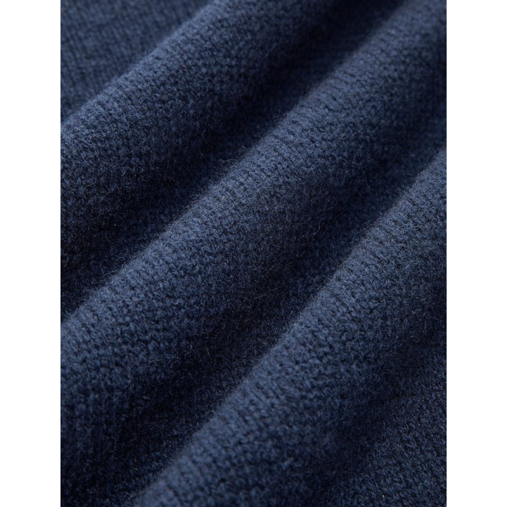 Amelie | Damen Langarm Strick Pullover mit Hemdkragen