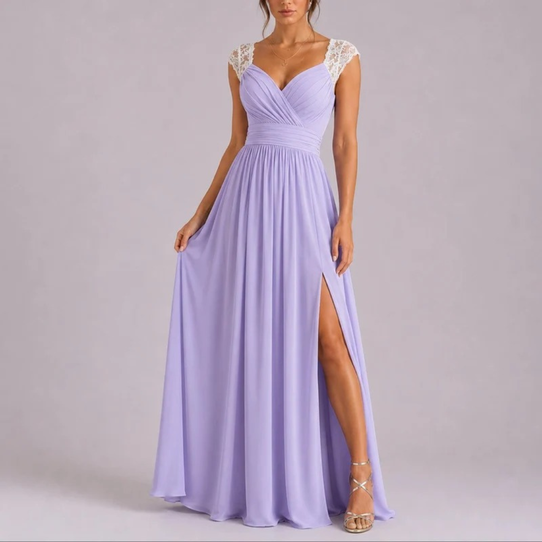 Amelie | Damen Maxi Kleid für Hochzeitsgäste im Herbst
