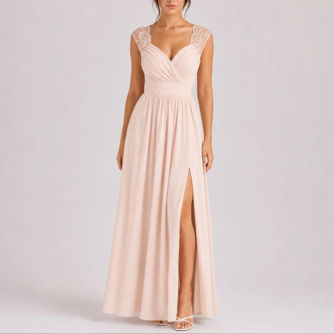 Amelie | Damen Maxi Kleid für Hochzeitsgäste im Herbst