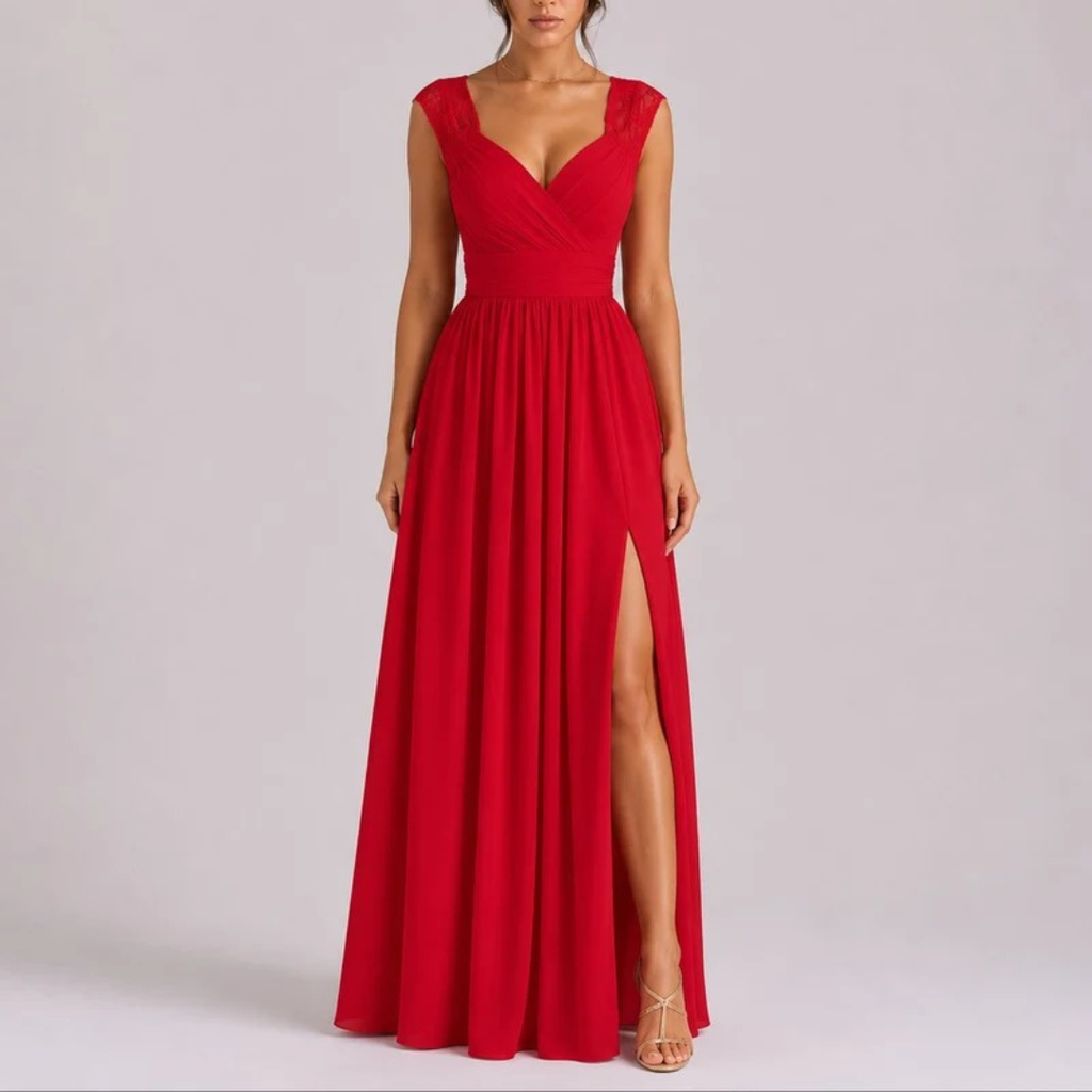 Amelie | Damen Maxi Kleid für Hochzeitsgäste im Herbst