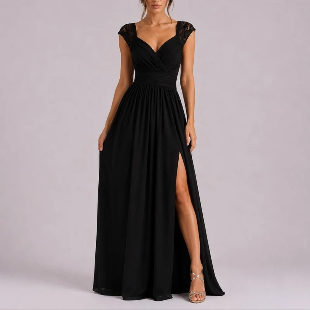 Amelie | Damen Maxi Kleid für Hochzeitsgäste im Herbst