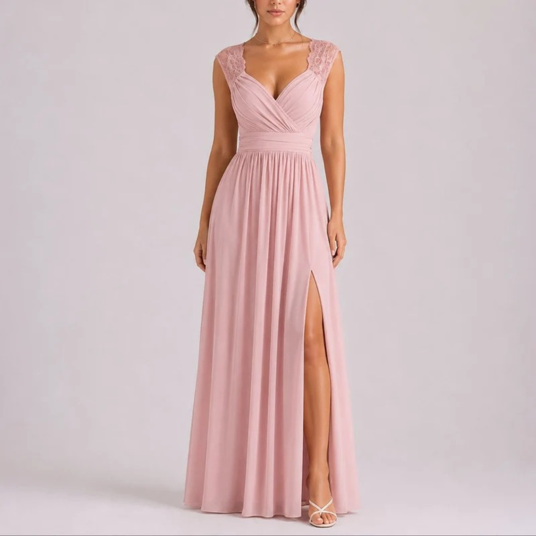 Amelie | Damen Maxi Kleid für Hochzeitsgäste im Herbst