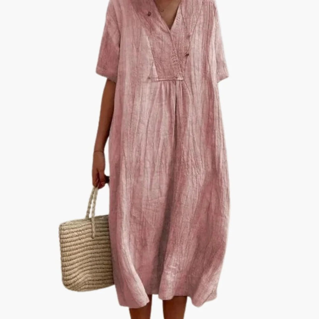 Ana | Damen Freizeit Blumen Midikleid