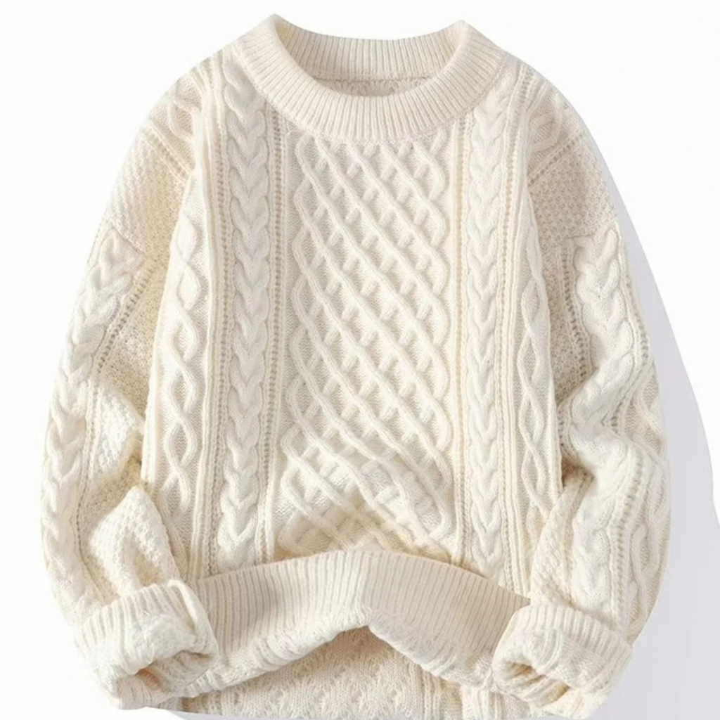 Anastasia | Damen Strickpullover mit Langarm und Kragen