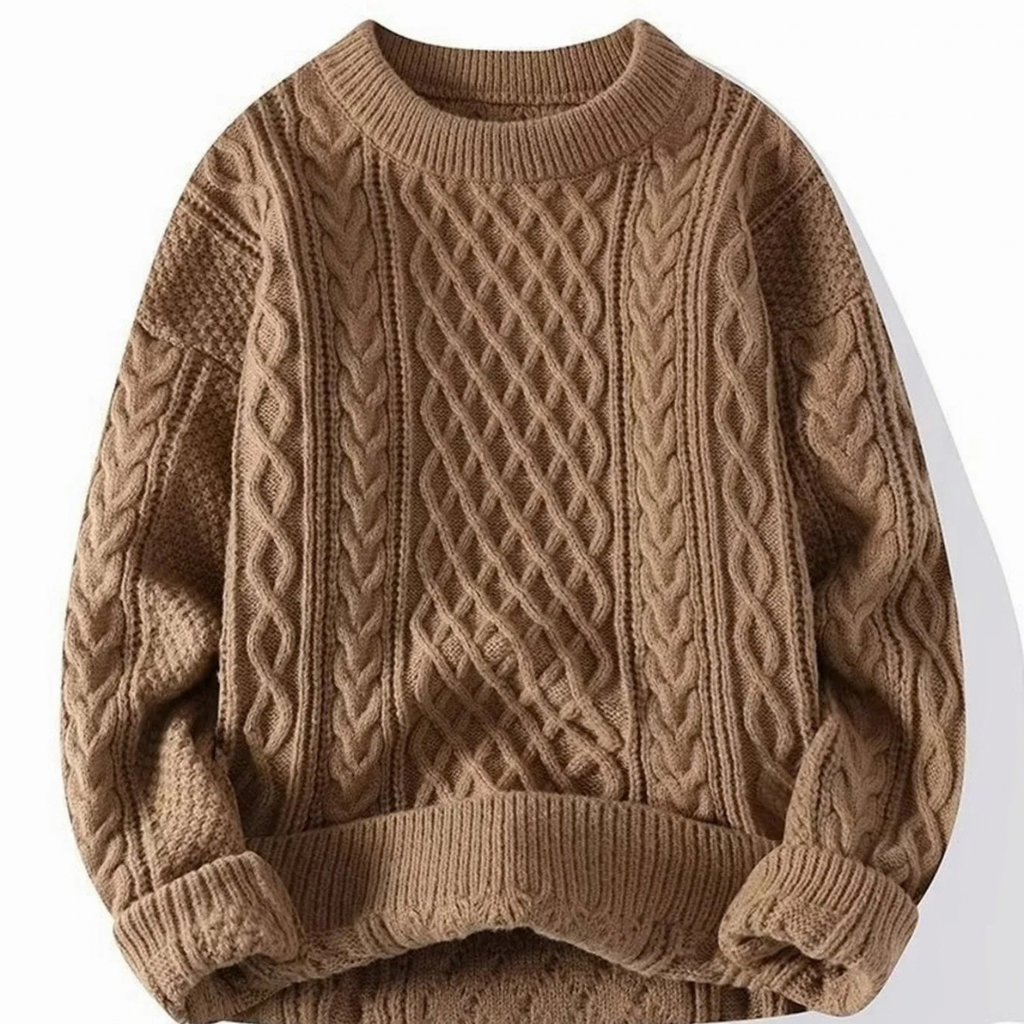 Anastasia | Damen Strickpullover mit Langarm und Kragen