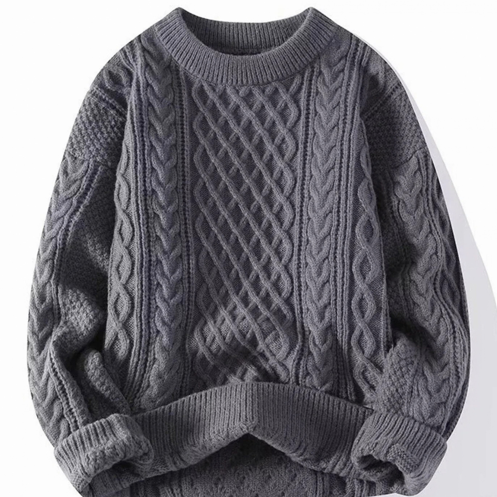 Anastasia | Damen Strickpullover mit Langarm und Kragen
