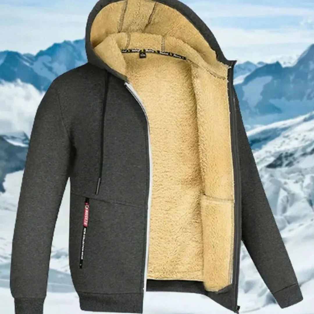Andreas | Herren Winterjacke mit Fleece Futter und Kapuze