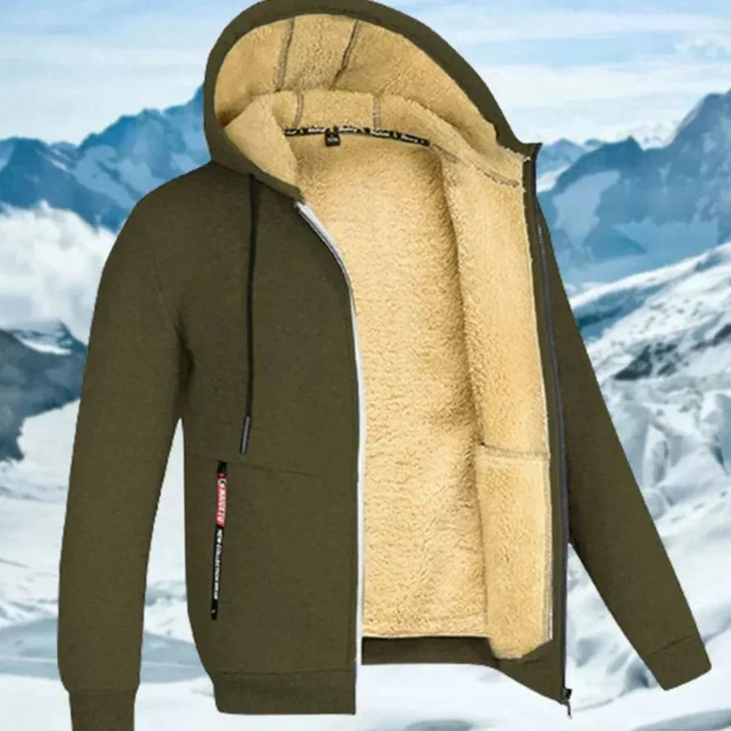 Andreas | Herren Winterjacke mit Fleece Futter und Kapuze
