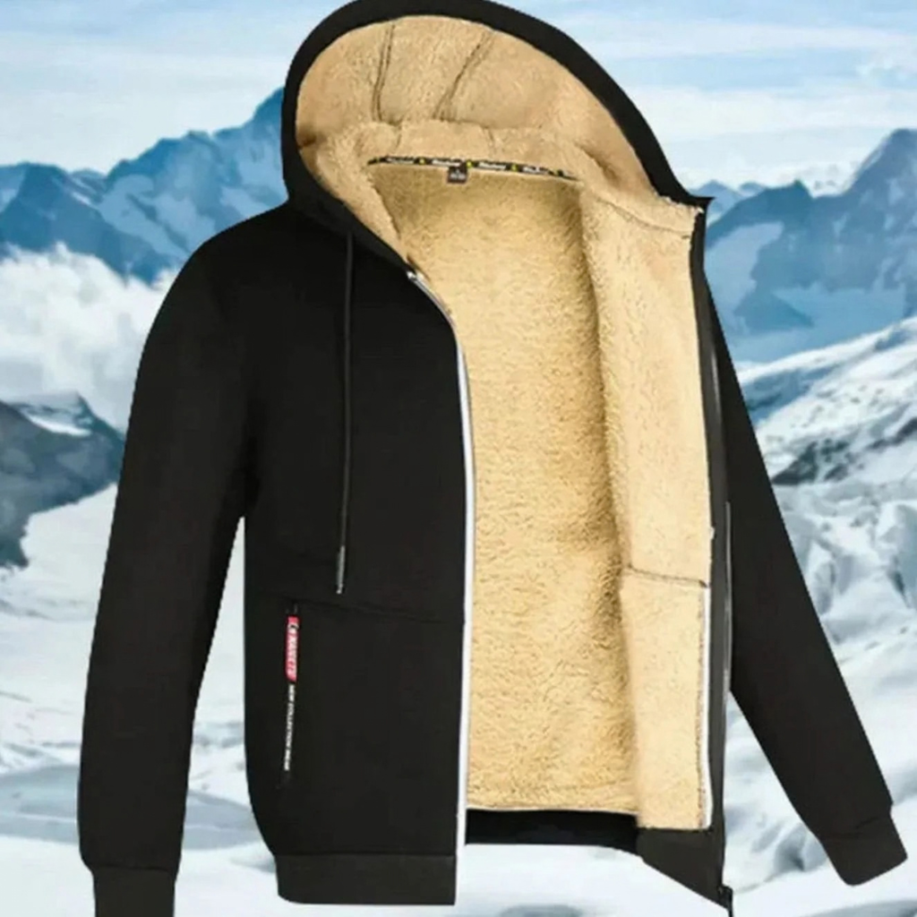 Andreas | Herren Winterjacke mit Fleece Futter und Kapuze