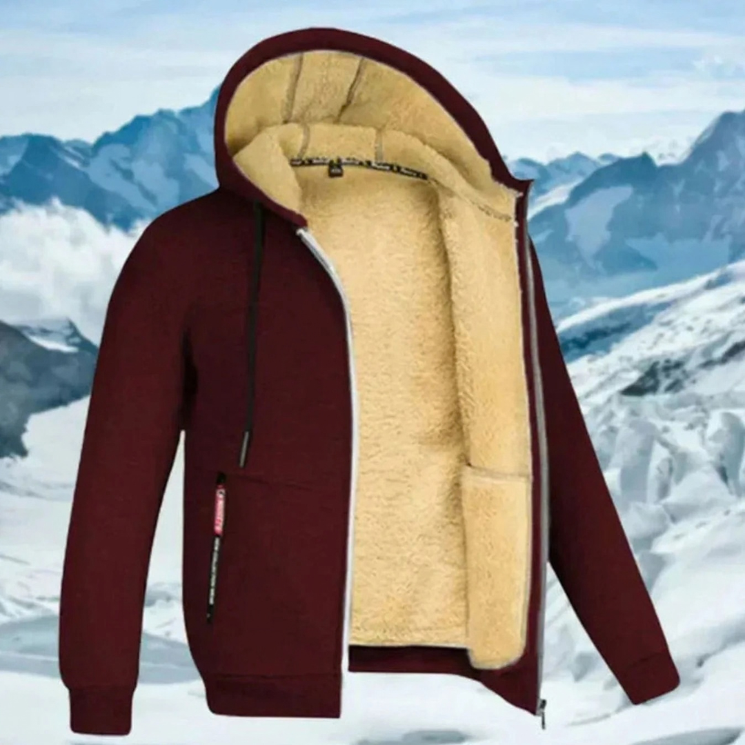 Andreas | Herren Winterjacke mit Fleece Futter und Kapuze