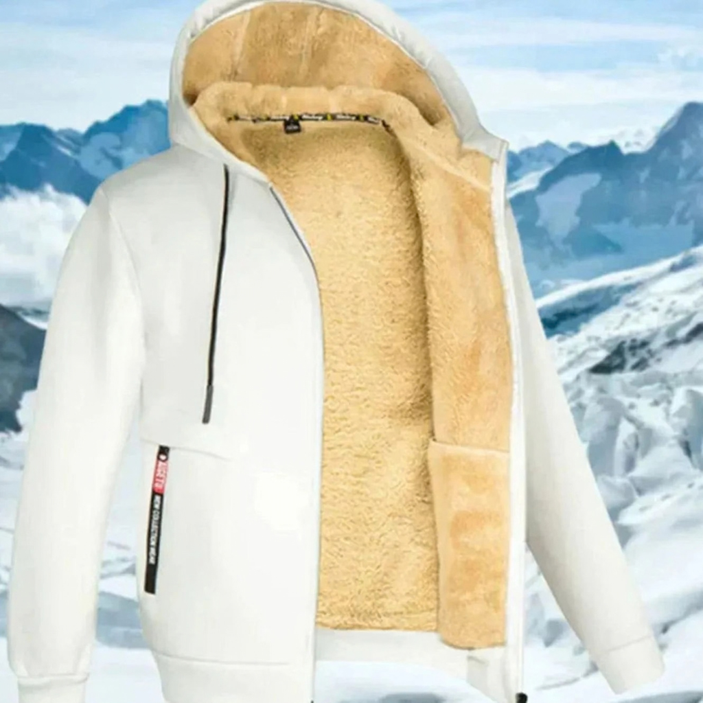 Andreas | Herren Winterjacke mit Fleece Futter und Kapuze