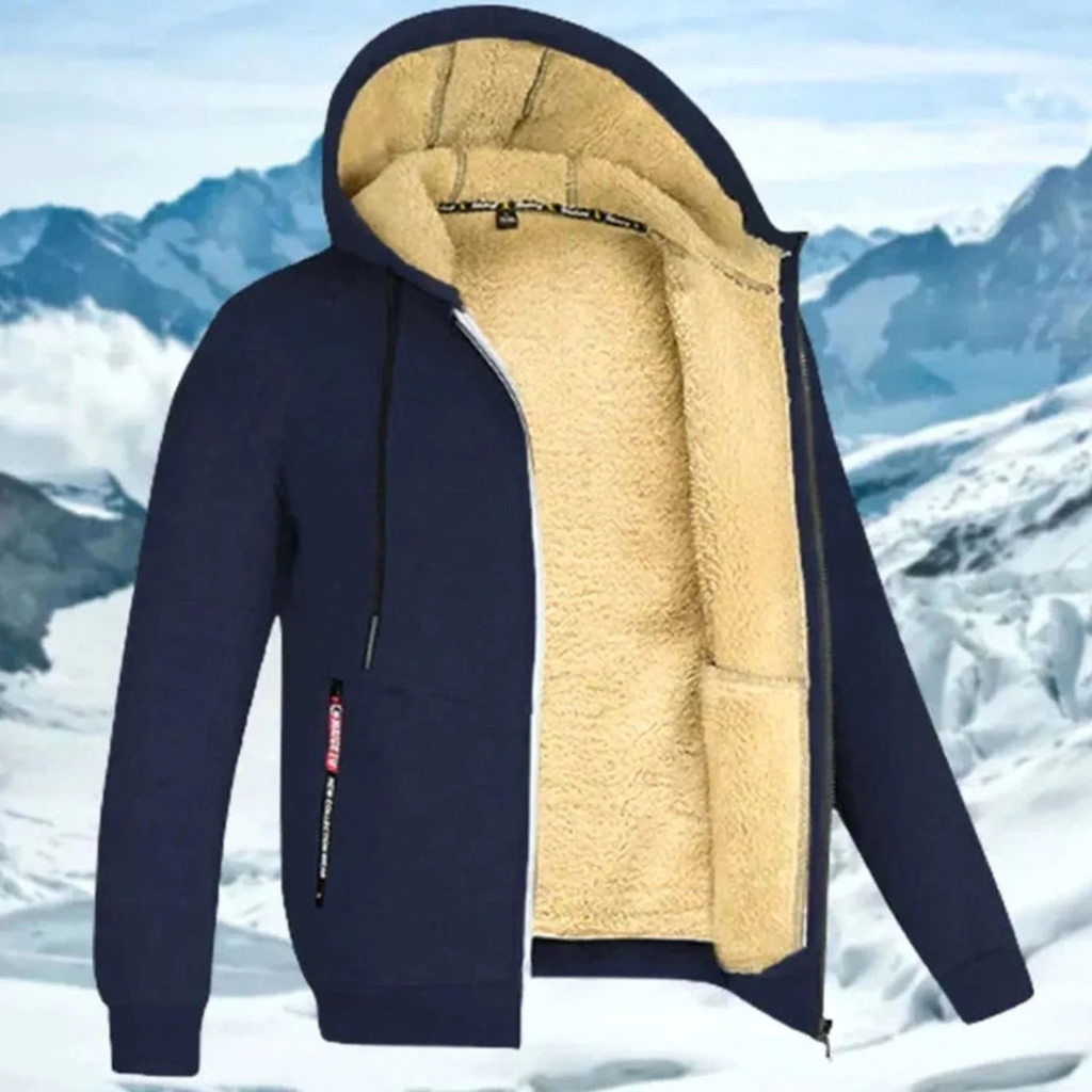 Andreas | Herren Winterjacke mit Fleece Futter und Kapuze