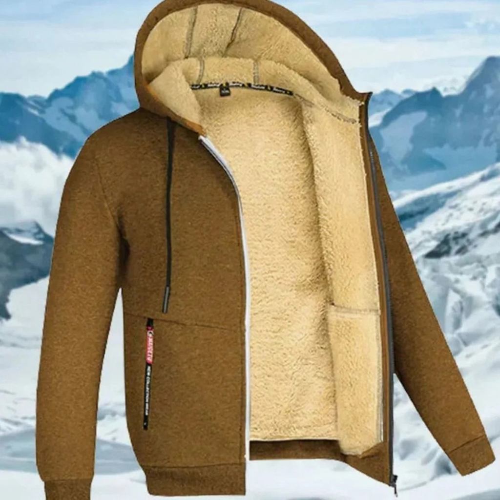 Andreas | Herren Winterjacke mit Fleece Futter und Kapuze