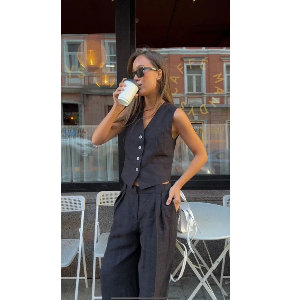 Angelika | Damen Elegante Sommer Zweiteiler Set