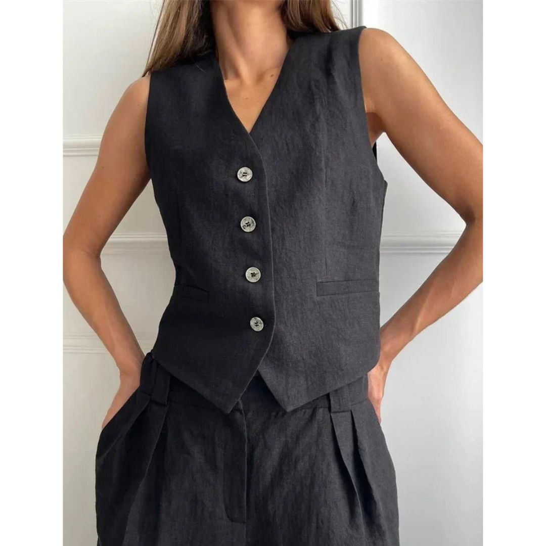 Angelika | Damen Elegante Sommer Zweiteiler Set