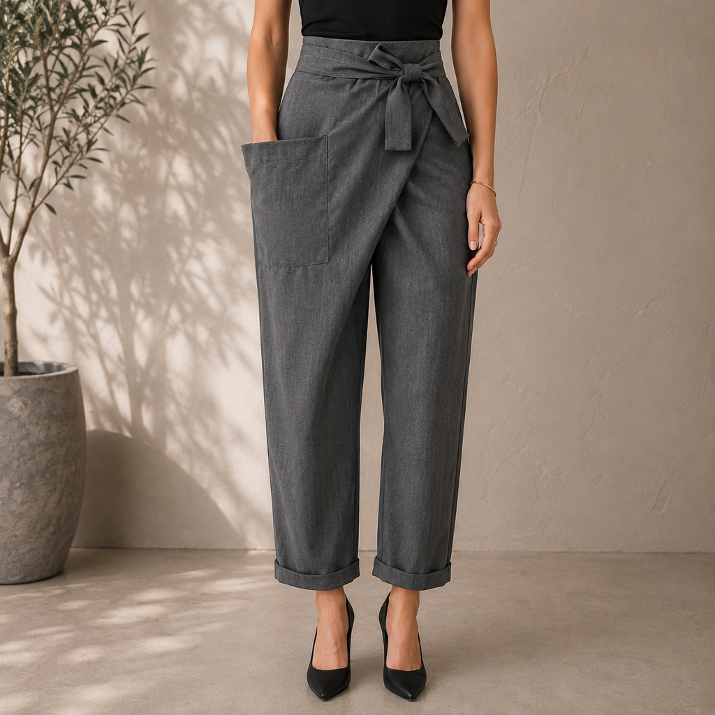 Angelika | Damen Freizeit High Waist Hose