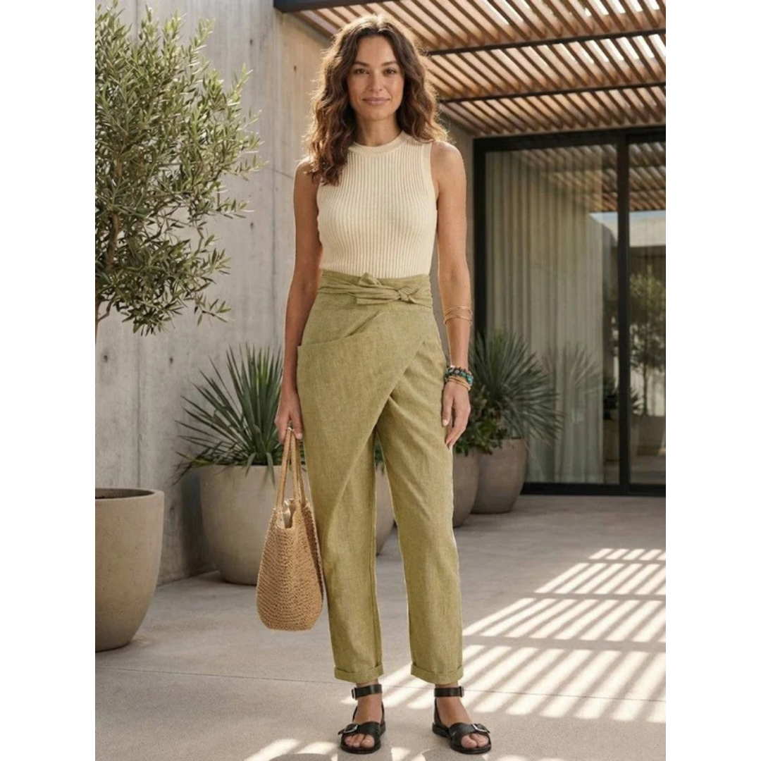 Angelika | Damen Freizeit High Waist Hose