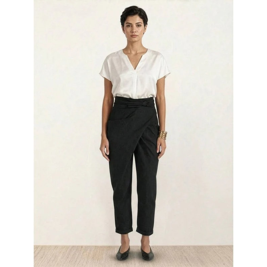 Angelika | Damen Freizeit High Waist Hose