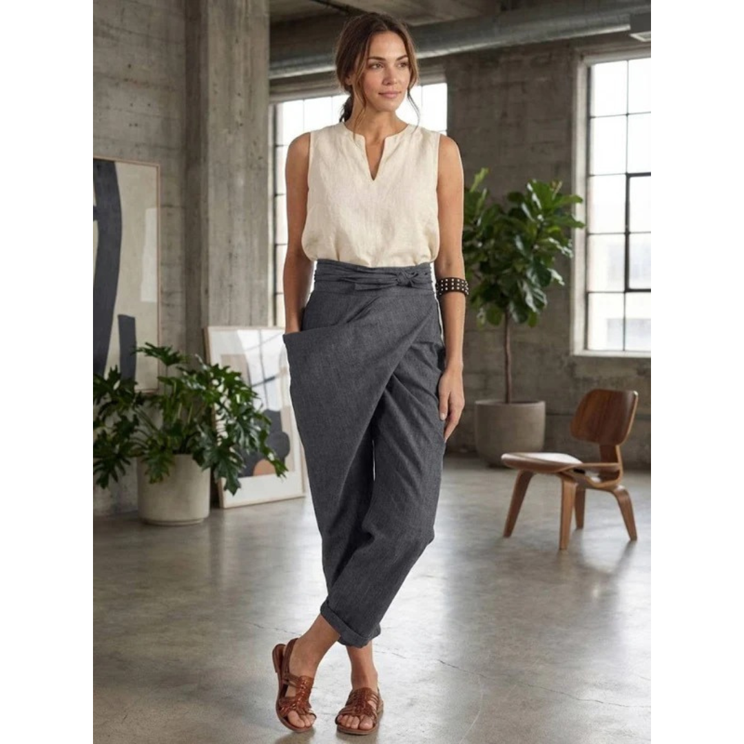 Angelika | Damen Freizeit High Waist Hose
