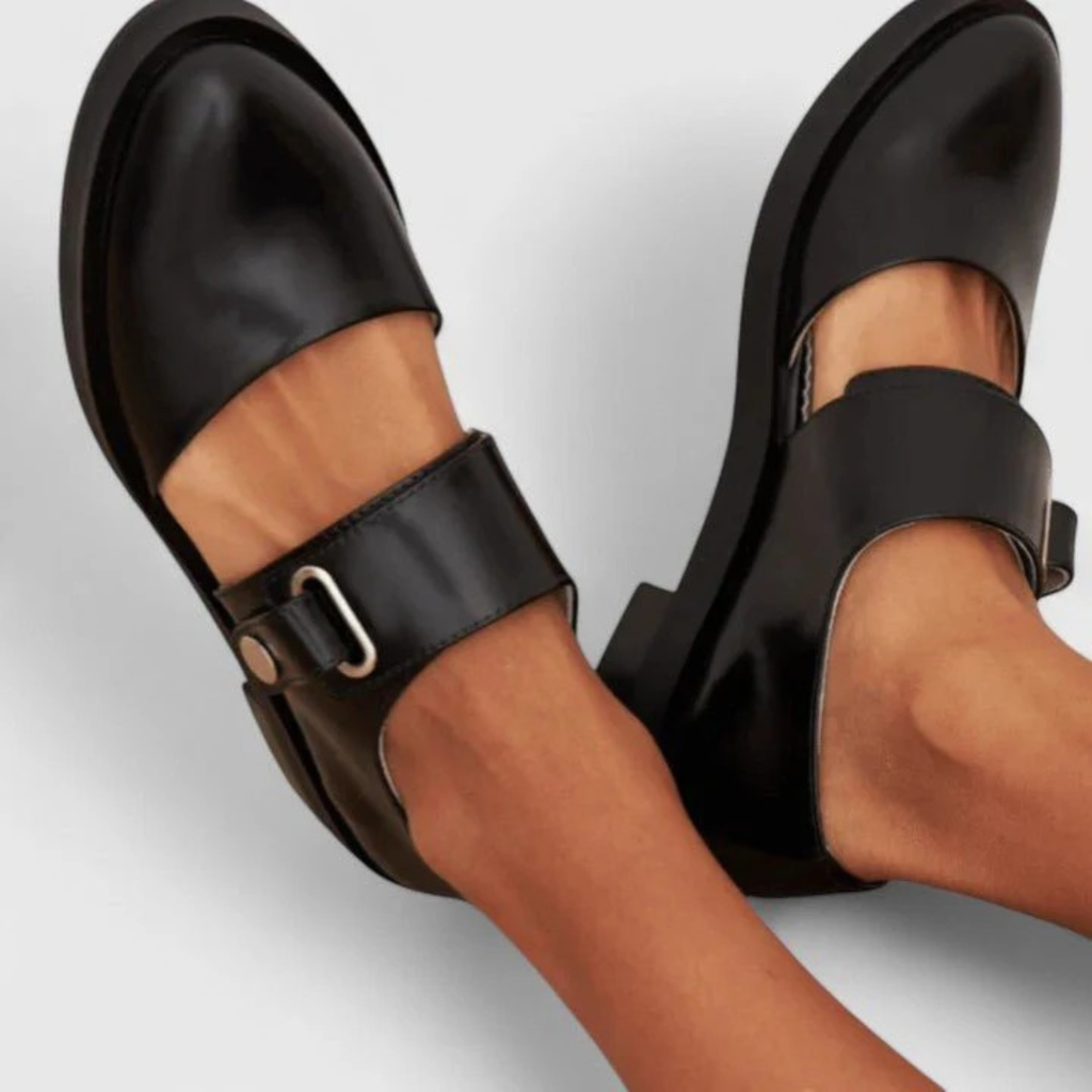 Angelika | Schwarze Damen Sandalen mit Moderne Design