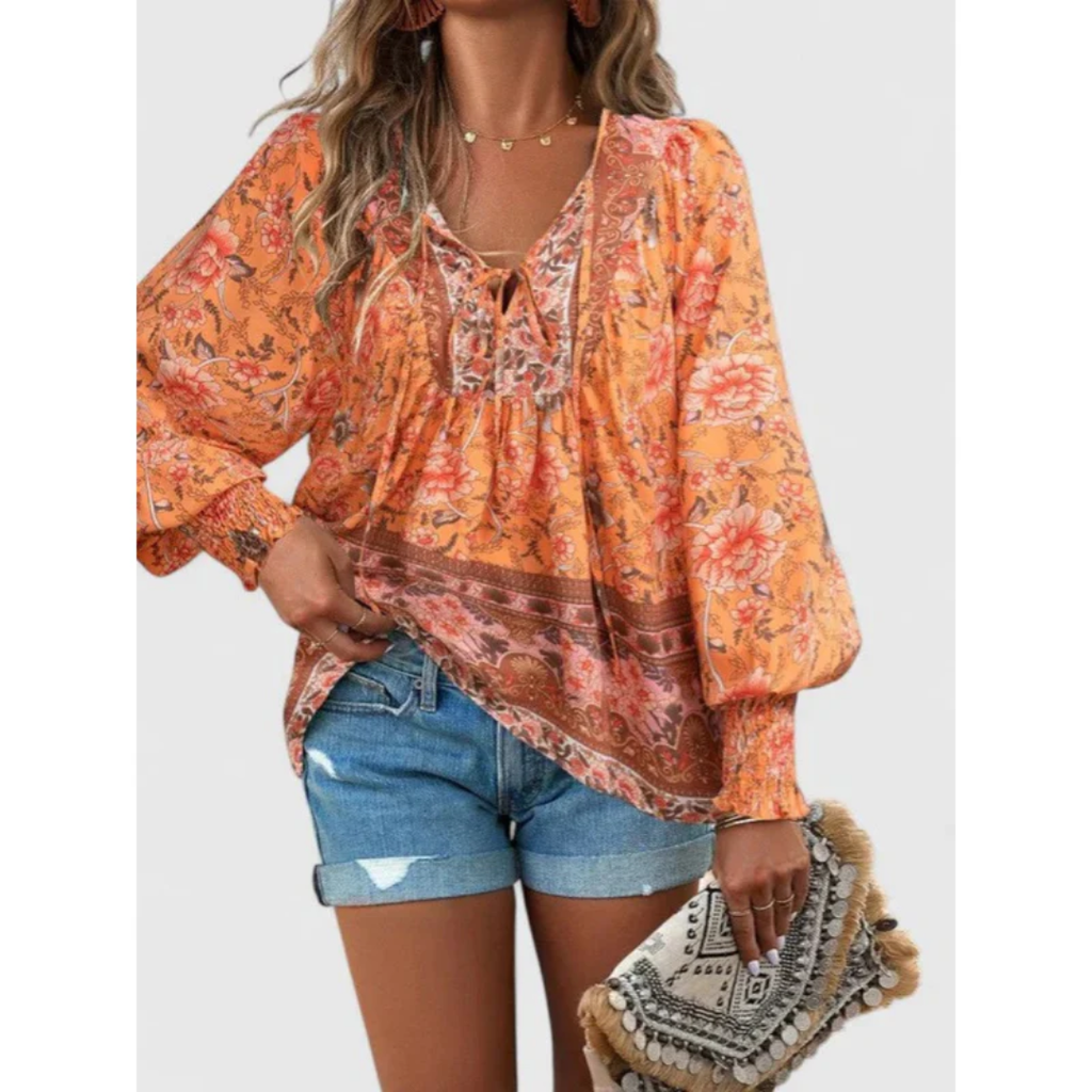 Anita | Damen Feine Bluse Boho