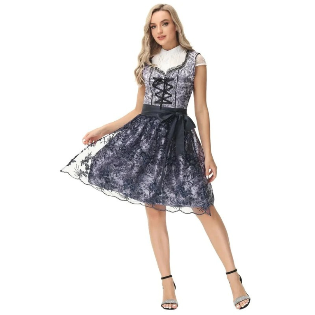 Anja | Damen Oktoberfest Dirndl mit Blumenmuster